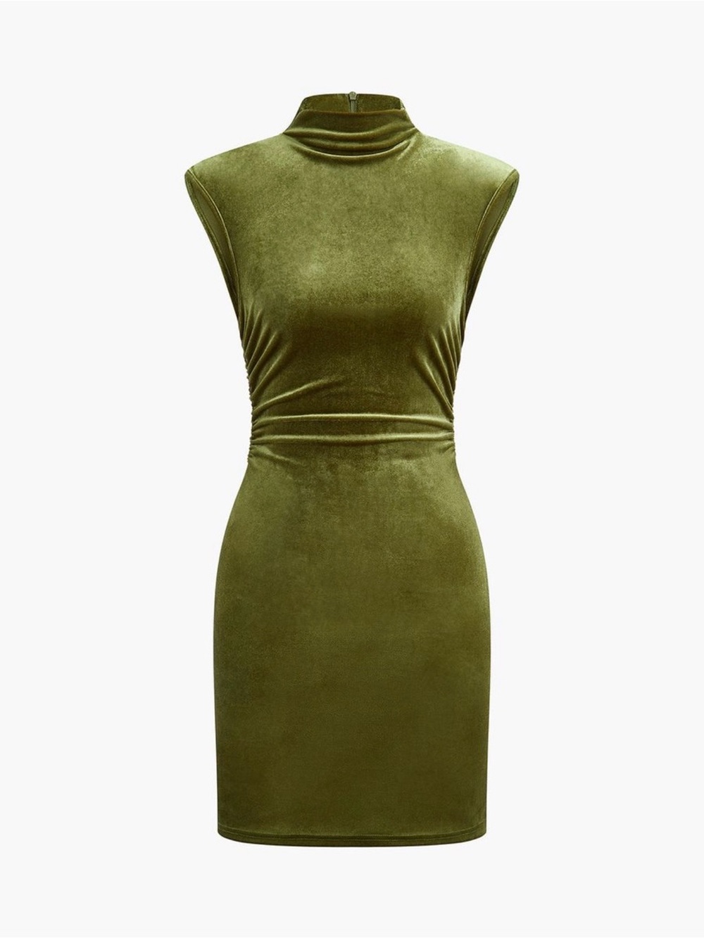 ✨COMMENSE✨ Mock Neck Sleeveless Velvet Dress